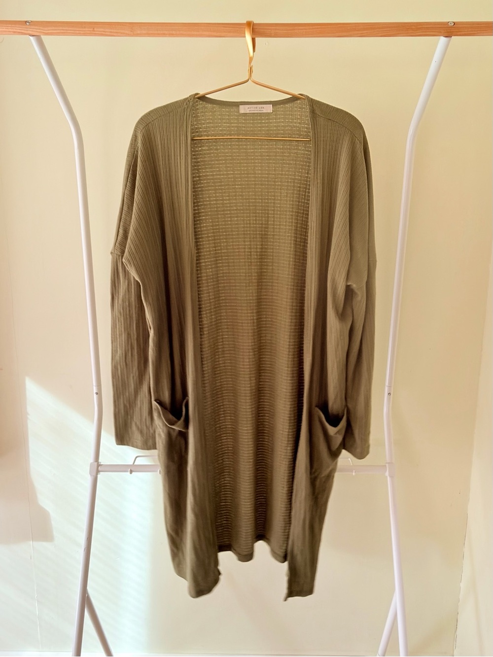 Active USA Olive long cardigan